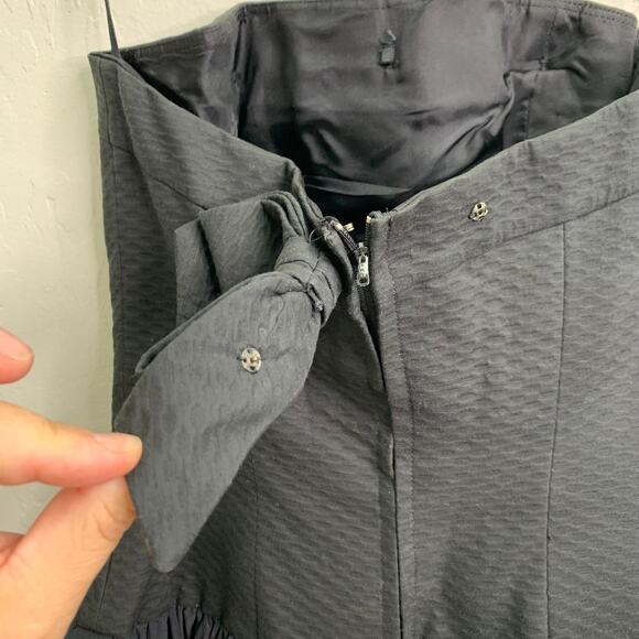 VTG Lillie Rubin Womens 4 Silk Floral Ruffle Bottom Poofy Dress Strapless 80s - Picture 4 of 11